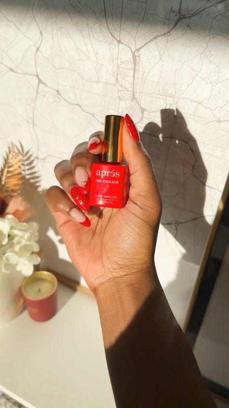 My Valentine’s Day nails turned out better than I expected, being that I was rushing to get them done before heading to a Super Bowl party. 😂😍 Wearing @apresnailofficial French GelX Tips in Medium Round with Ariel Color Extend Gel, and used their Gel Couleur in Lucky Envelope. 🧧❤️💅🏾

#LTKstyletip #LTKbeauty #LTKSeasonal