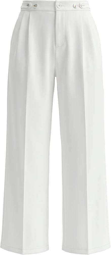 GRAPENT Business Casual Pants for Women Wide Leg Elastic Waist Work Trouser | Amazon (US)