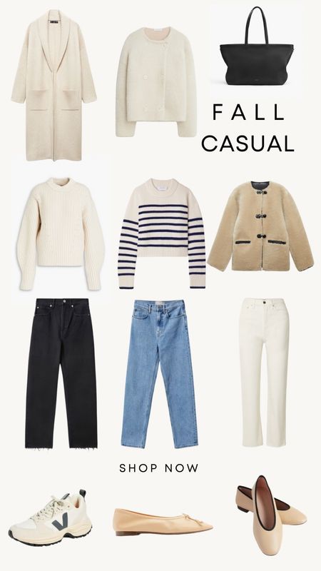 Casual fall outfits and style staples 〰️

Black denim
Blue jeans
White denim
Striped sweater
Cream sweater
Casual jacket/coat
Cardigan/coatigan
Sneakers
Ballet flats 



#LTKshoecrush #LTKSeasonal #LTKstyletip