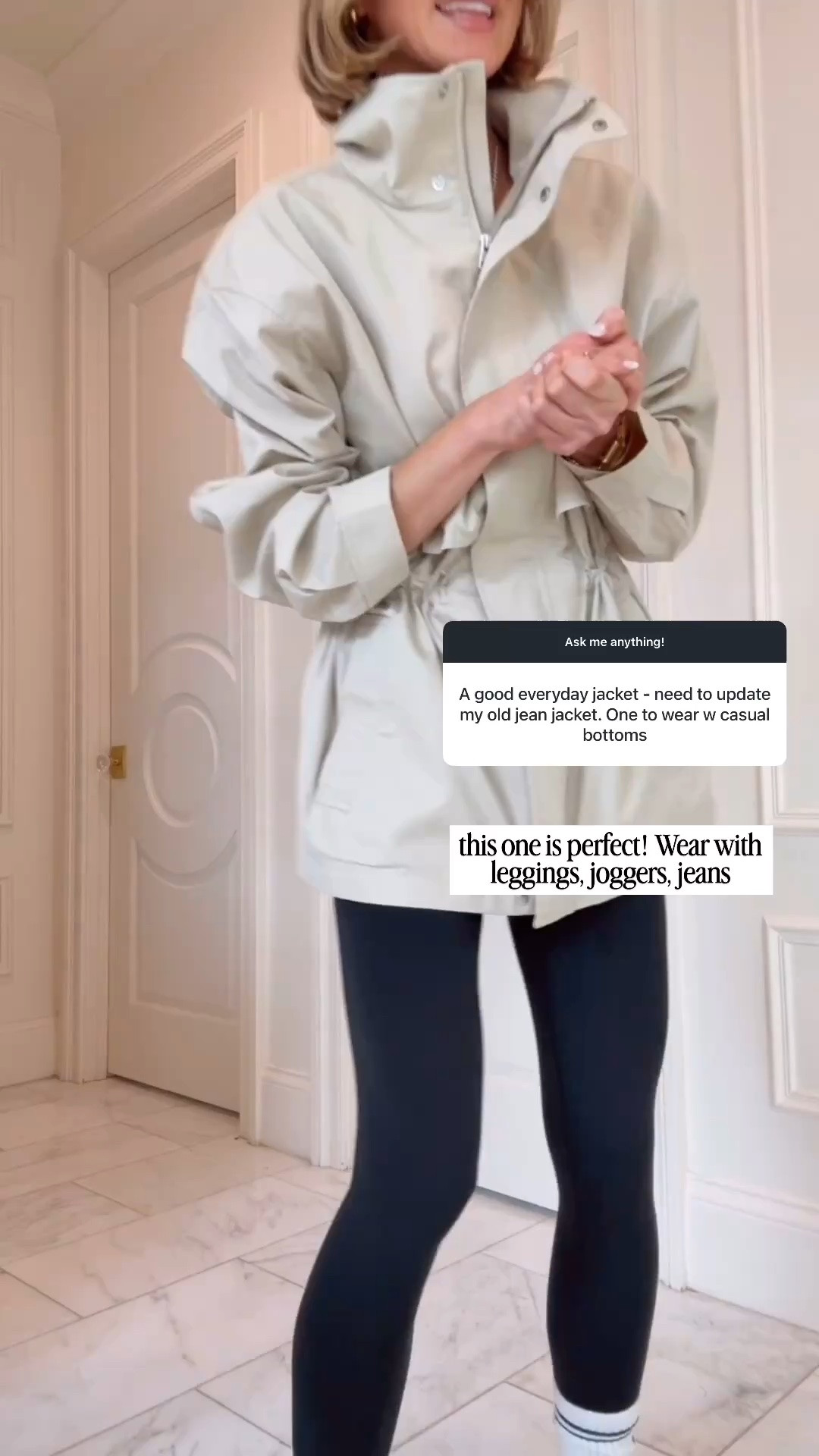 Such a great jacket for fall 🤍 Easy to throw on with everything this season. Wearing size medium. @Aritzia 

#LTKmomlife #LTKootd