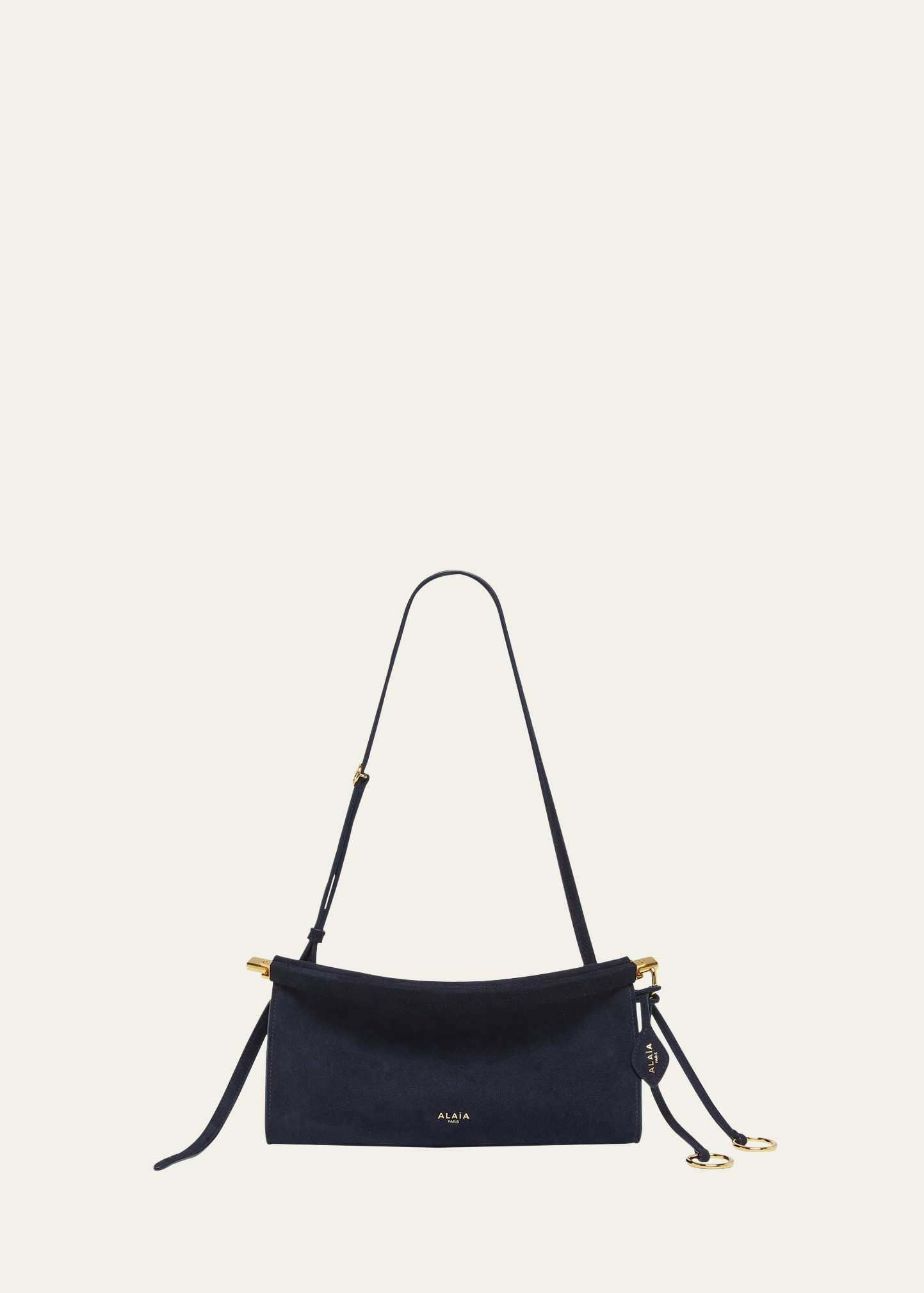 ALAIA Le Click East-West Suede Shoulder Bag | Bergdorf Goodman