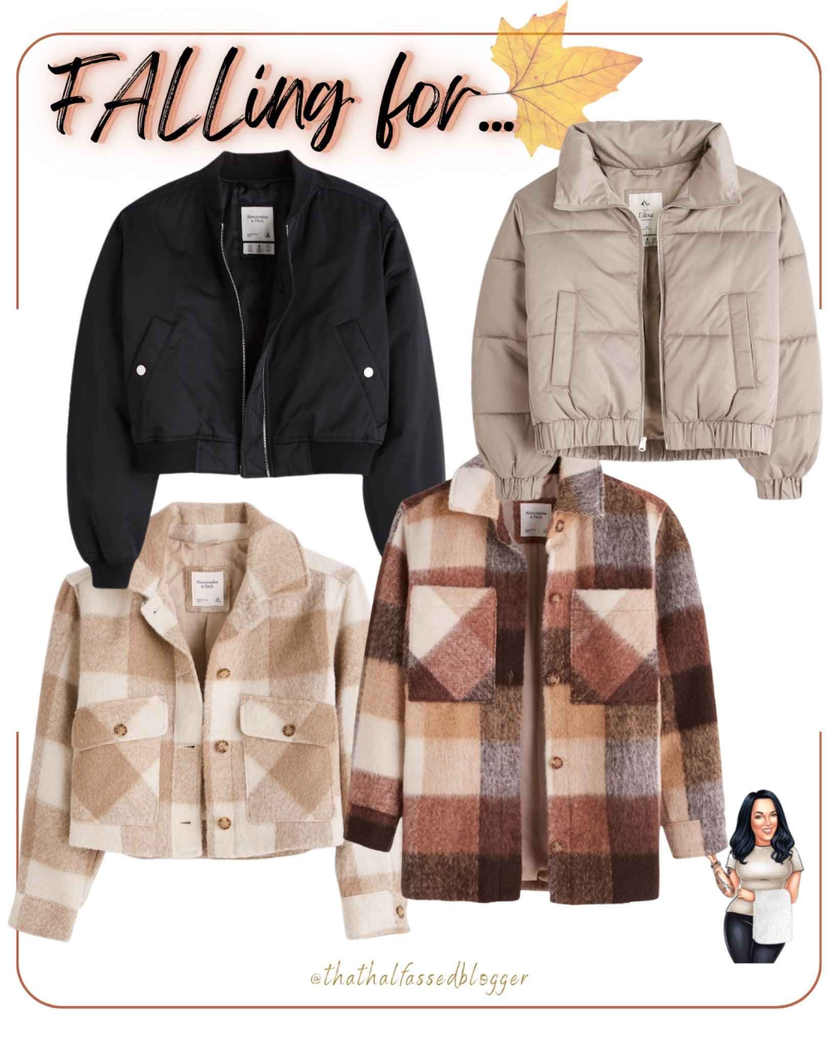 Happy First Day of Fall!! 
Abercrombie sale- select items up to 25% off!


Coats, jackets, puffer coat, bomber jacket, cropped jacket, plaid jacket, shacket, plaid shacket, fall outfits, fall fashion



#LTKstyletip #LTKSeasonal #LTKsalealert