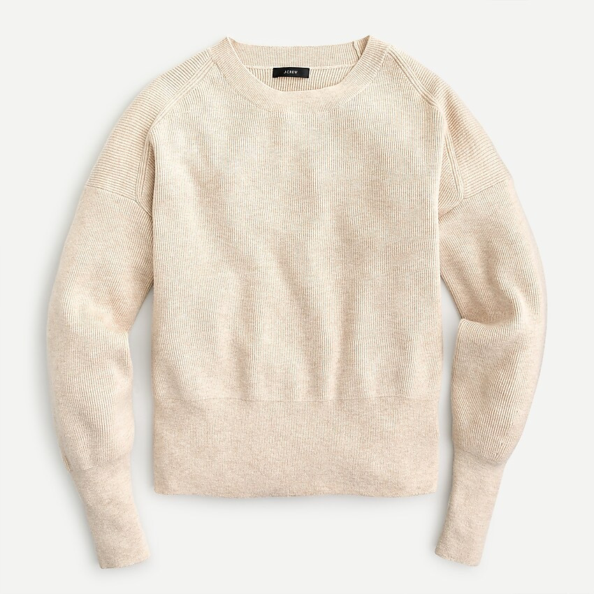 Balloon-sleeve crewneck sweater | J. Crew US