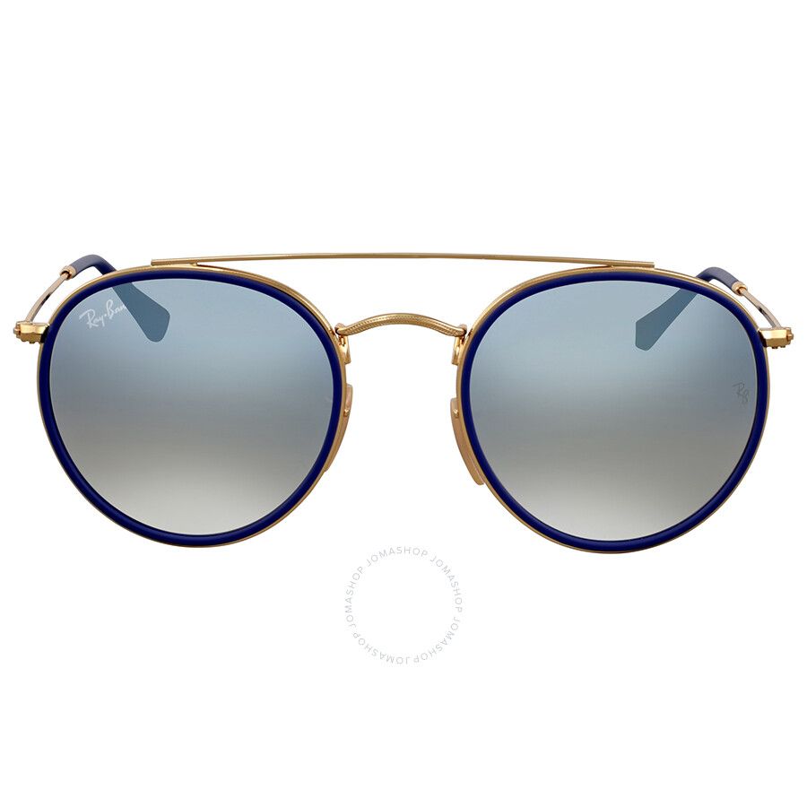 Ray Ban Round Double Bridge Silver Gradient Flash Sunglasses | Jomashop.com & JomaDeals.com