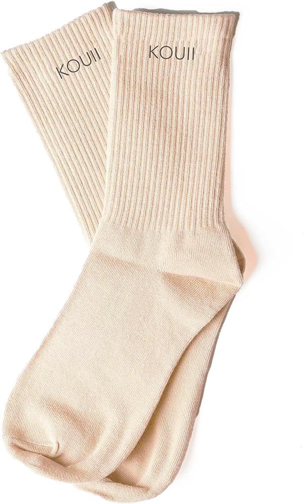 KOUII Women’s Pure Cotton Mid-Calf Length Socks, Comfortable and Durable, Suitable for All Seas... | Amazon (US)
