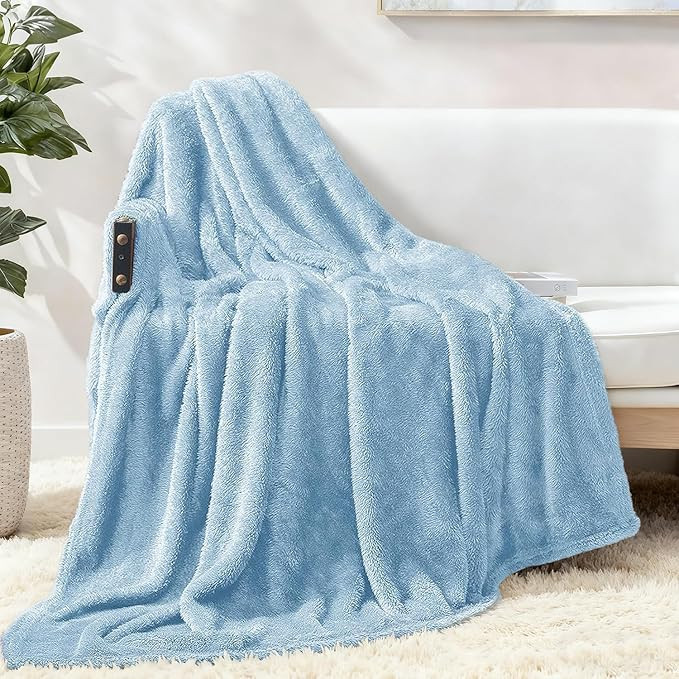 Exclusivo Mezcla Plush Fuzzy Fleece Throw Blanket Extra Large, Super Soft, Fluffy and Warm Blanke... | Amazon (US)