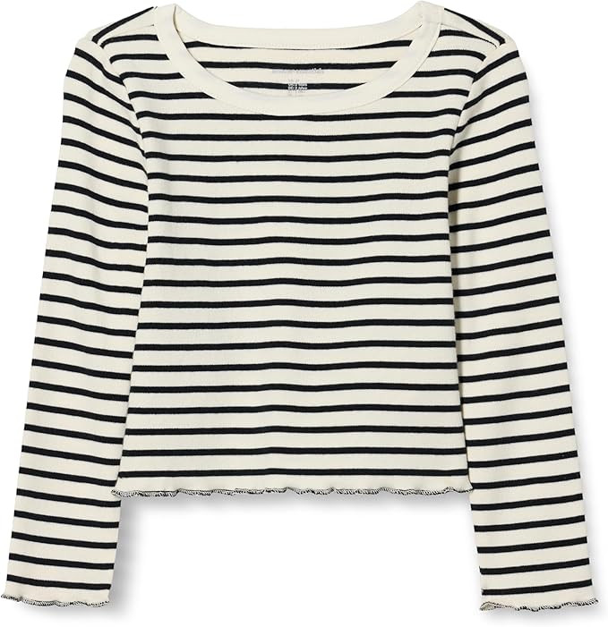 Amazon Essentials Girls Long-Sleeve Cropped Rib Top | Amazon (US)