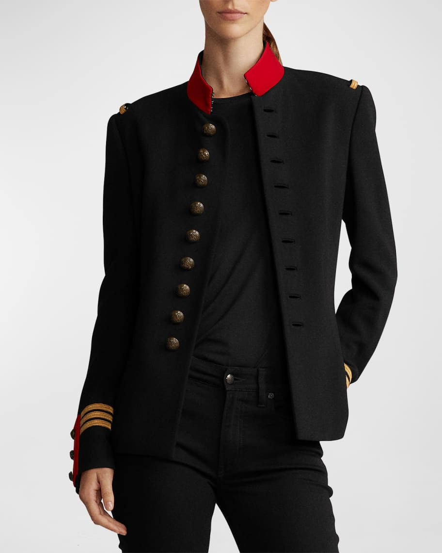 Ralph Lauren Collection The Officer's Jacket, Black | Neiman Marcus