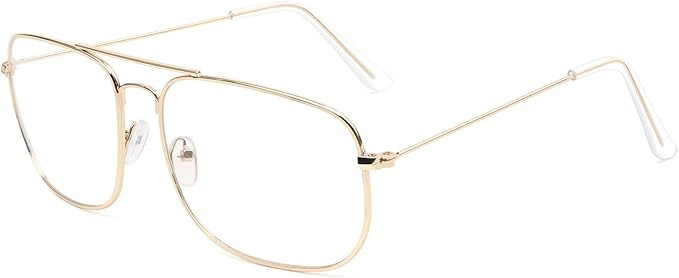 Outray Classic Aviator Non Prescription Metal Frame Clear Lens Glasses for Women Men | Amazon (US)