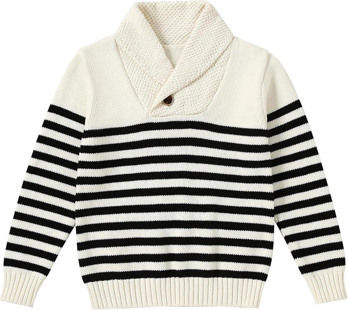 YALLET Toddler Baby Boy Girl Sweater Lapel Collar Long Sleeve Knit Pullover Sweatshirt Comfy Fall... | Amazon (US)