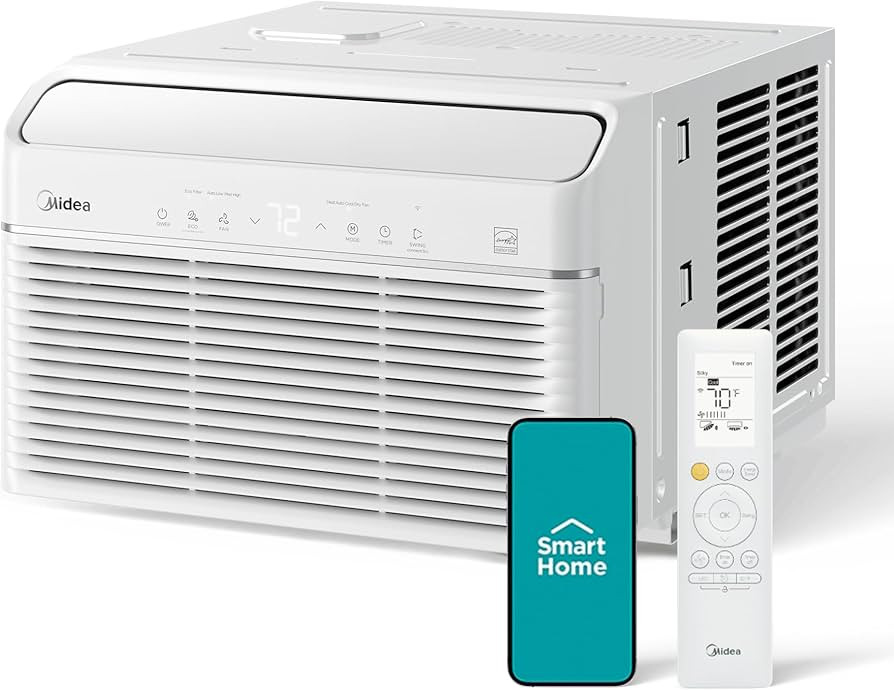 Midea 8000 BTU Window Air Conditioner with Heat, Inverter Tech Ultra-Quiet Operation, 35% Energy-... | Amazon (US)