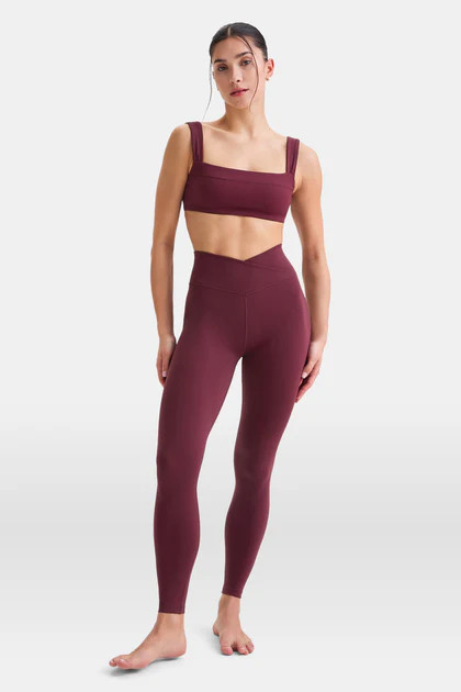DAYFLEX WRAP HIGH WAISTED LEGGING - BURGUNDY | TALA (UK)