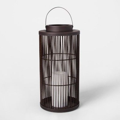 Vertical Weave LED Battery Operated Outdoor Lantern - Threshold™ | Target