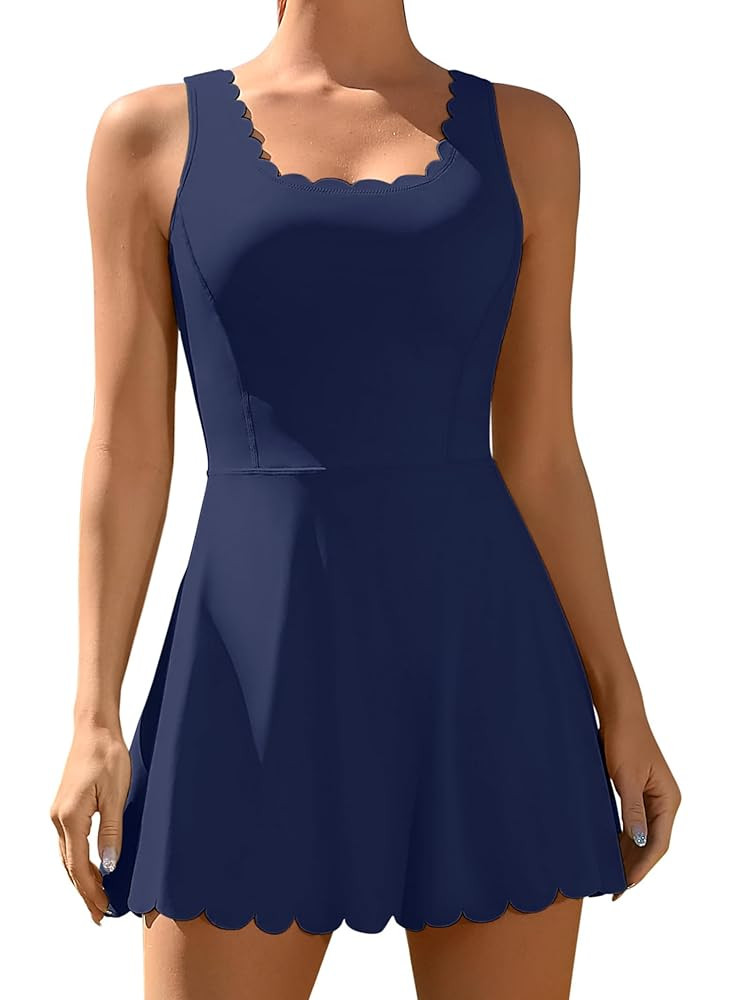 ATTRACO Women Tennis Dress with Shorts Workout Golf Skirts with Pockets Athletic Dresses | Amazon (US)