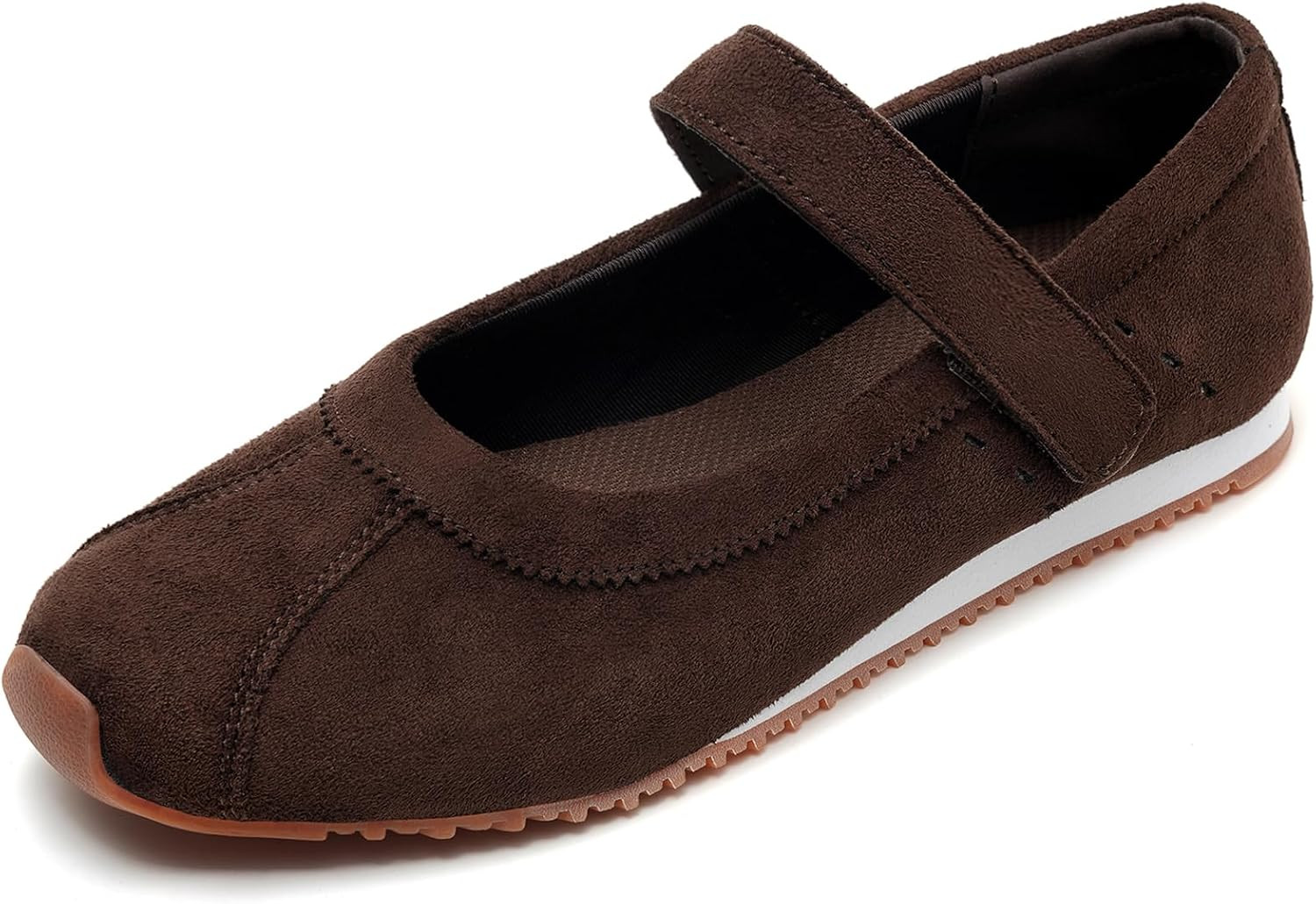 UBFEN Womens Mary Jane Sneakers Ballet Flats Comfort Slip On Walking Shoes | Amazon (US)