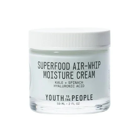 Youth To The People Air-Whip Moisture Face Cream - Moisturizer & Face Primer - Lightweight Green Tea + Hydrating Hyaluronic Acid Moisturizer - Plumping Anti-Aging Sensitive Vegan Skincare (2oz) C39 | Walmart (US)