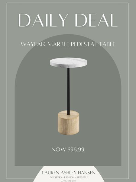 This stunning marble pedestal table is perfect for placing next to a cozy chair to hold any books or drinks! Under $100 too! 

#LTKhome #LTKsalealert #LTKfindsunder100