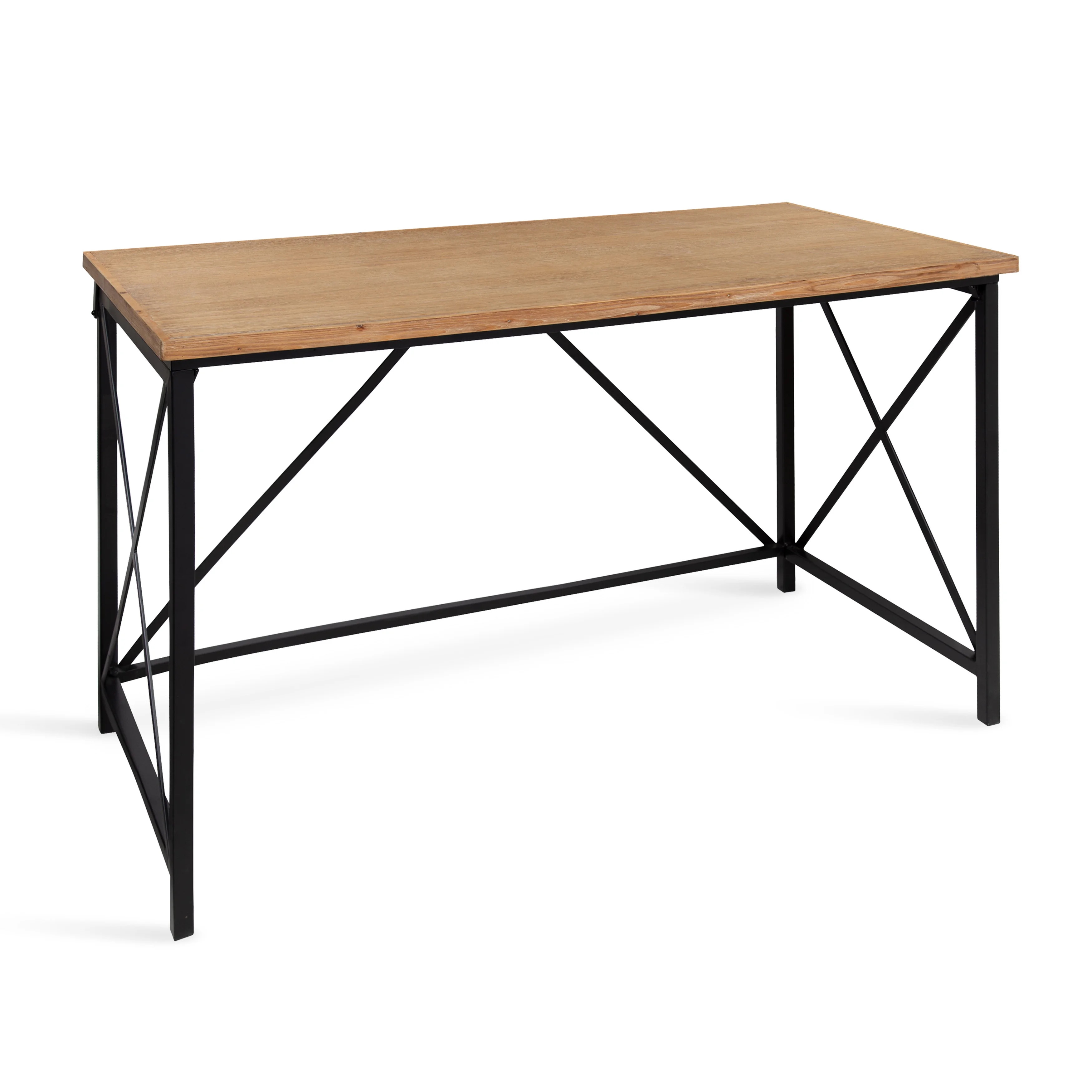 Kate and Laurel Lockridge Industrial Modern Farmhouse Style Wood and Metal Computer Desk Work or ... | Walmart (US)