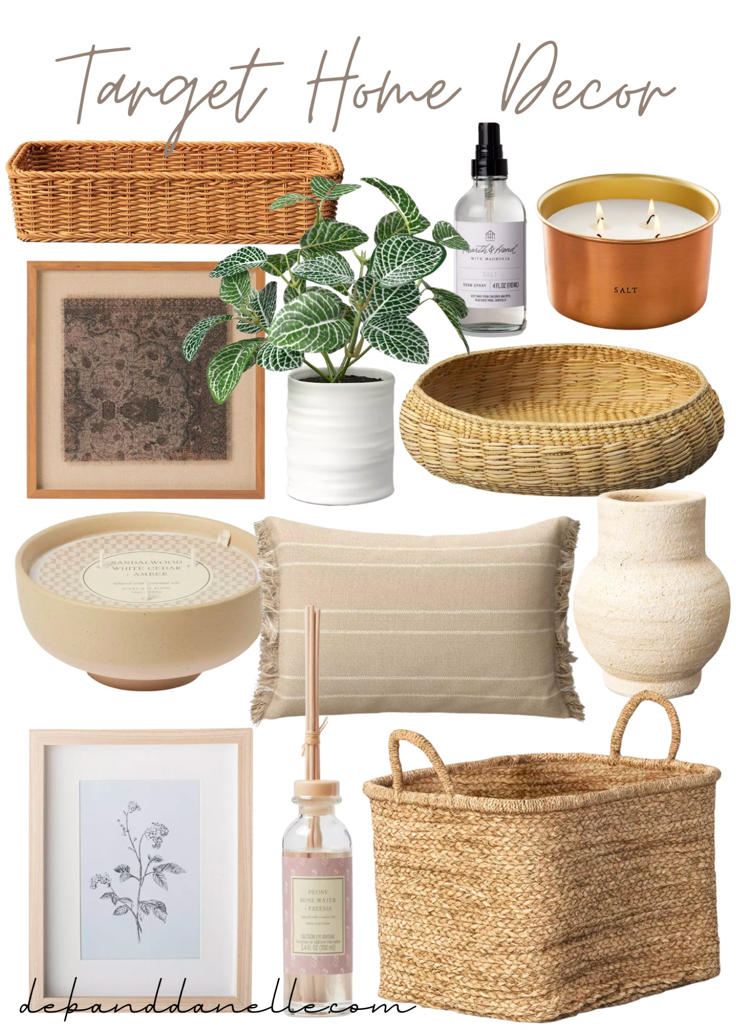 Target home decor 

Home decor, living room, spring decor, light and neutral decor, home, inspiration, home shopping, target home, threshold, magnolia, hearth and hand, candle, faux plants, throw pillows, wicker tray, wicker basket, vase, picture frame, modern vintage decor, Deb and Danelle 

#LTKSeasonal #LTKhome #LTKsalealert
