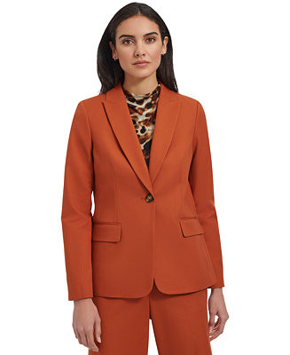 Women's Cotton One-Button Blazer | Macy's Canada