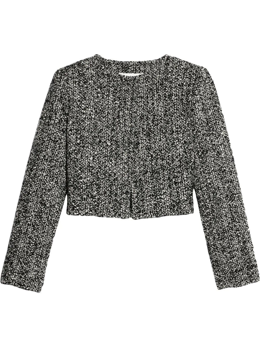 AMI Paris Cropped Tweed Jacket - Farfetch | Farfetch Global