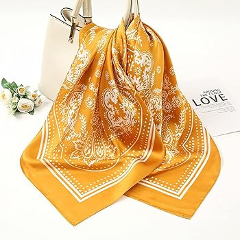 VANLINKER 27.5 Inches Silk Head Scarf for Women Men Vintage Bandanas Satin Hair Scarf Silk Wrap N... | Amazon (US)