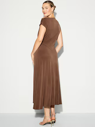 The Occasion by Old Navy Twist-Front Jersey Midi Dress | Old Navy (US)