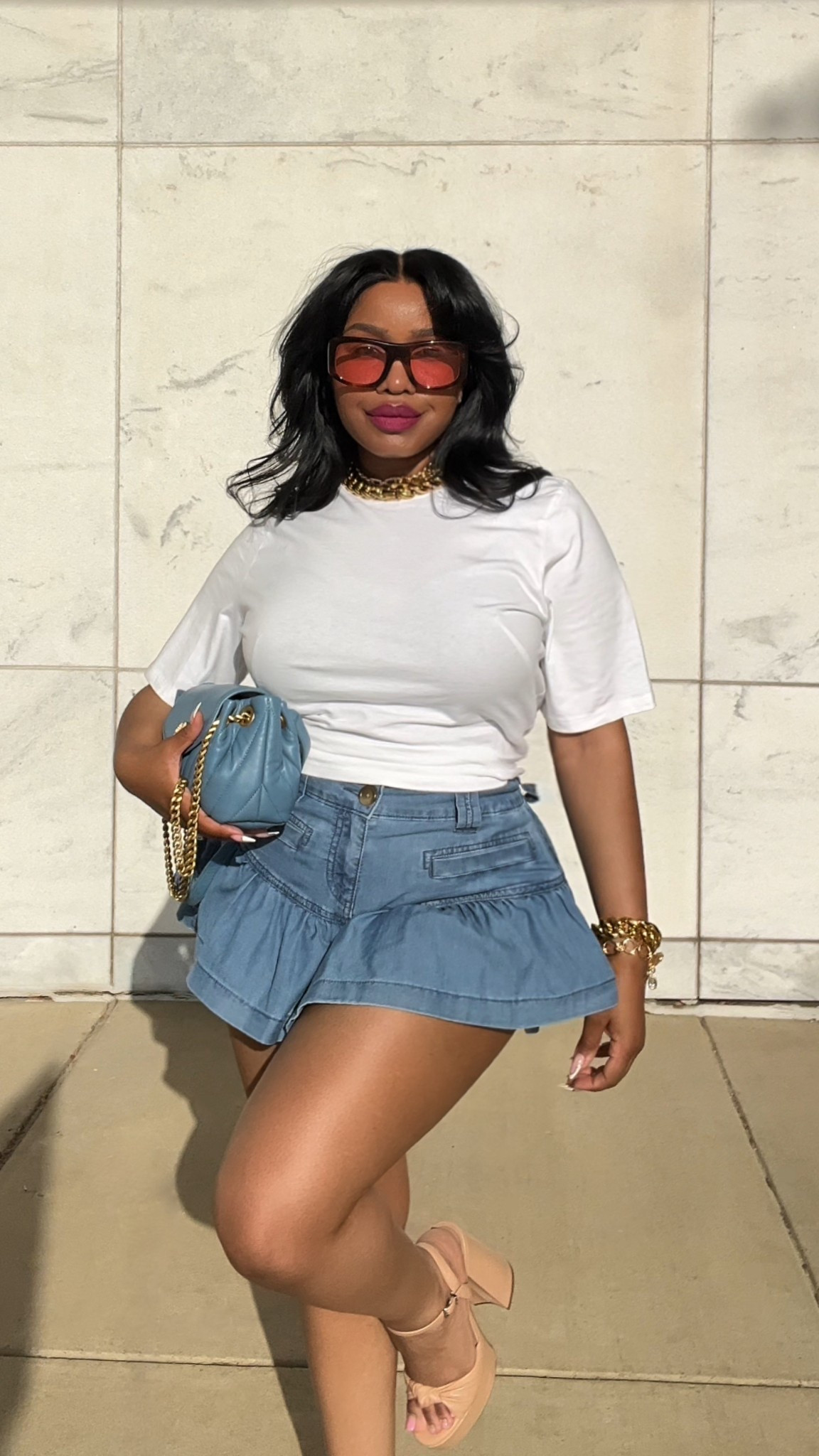 Serving casual, chic, & comfortable. The perfect easy to throw on outfit for your Summer festivities 🩵 

*Denim skort (shorts underneath) run a bit large, so I suggest sizing down a size) Has some stretch to it and extremely comfortable. 



#LTKSaleAlert #LTKStyleTip #LTKSummerEdit