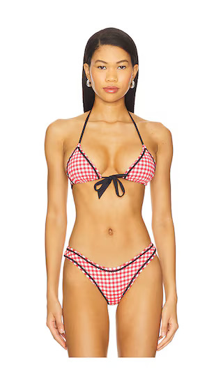 Coastal Bikini Top in Cherry Picnic | Revolve Clothing (Global)