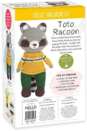 Tuva Sweet Crochet Friends, DIY Amigurumi Toy Kit, Toto Racoon - SCF14, Includes Everything | Amazon (US)