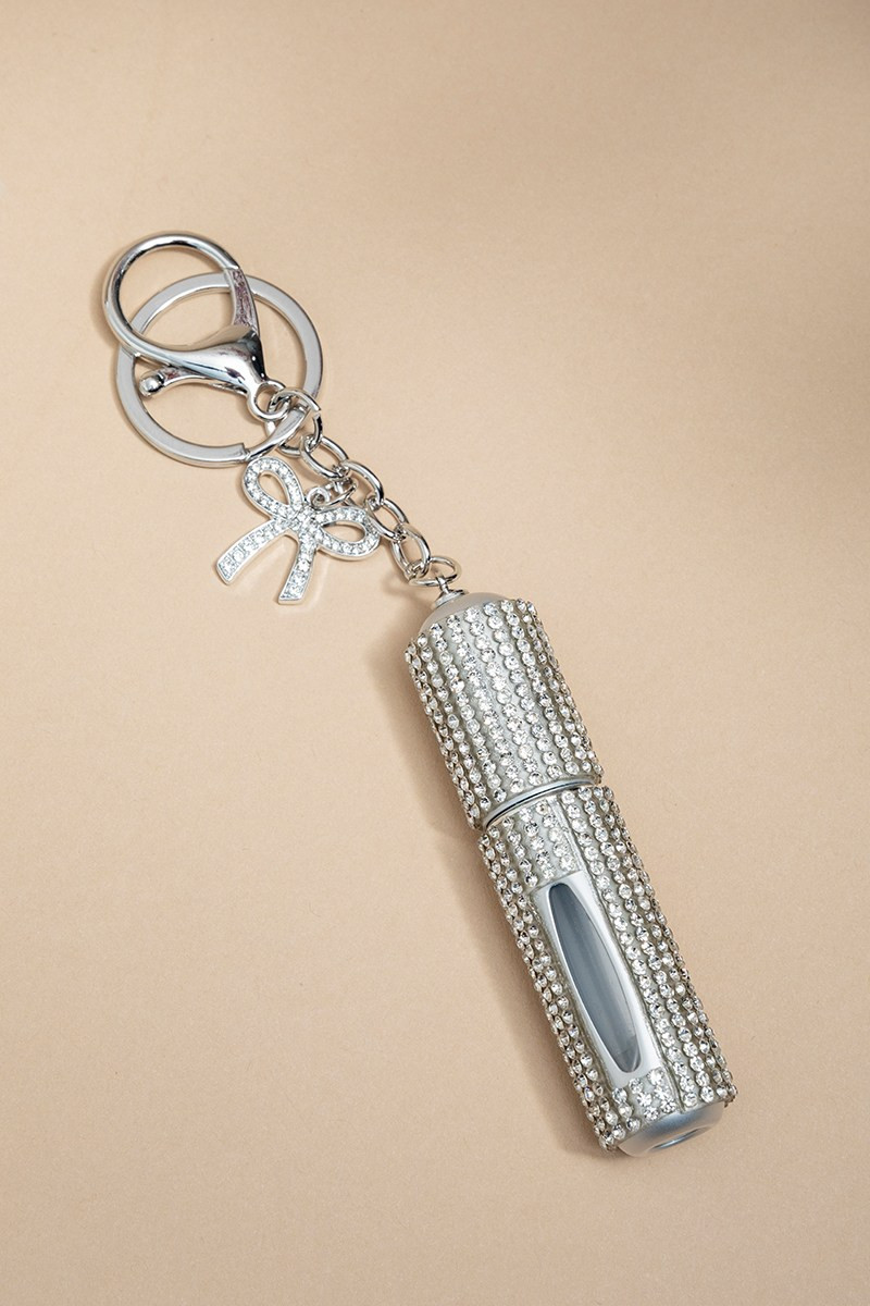 Chrystal Pave Perfume Travel Key Chain | Francesca's