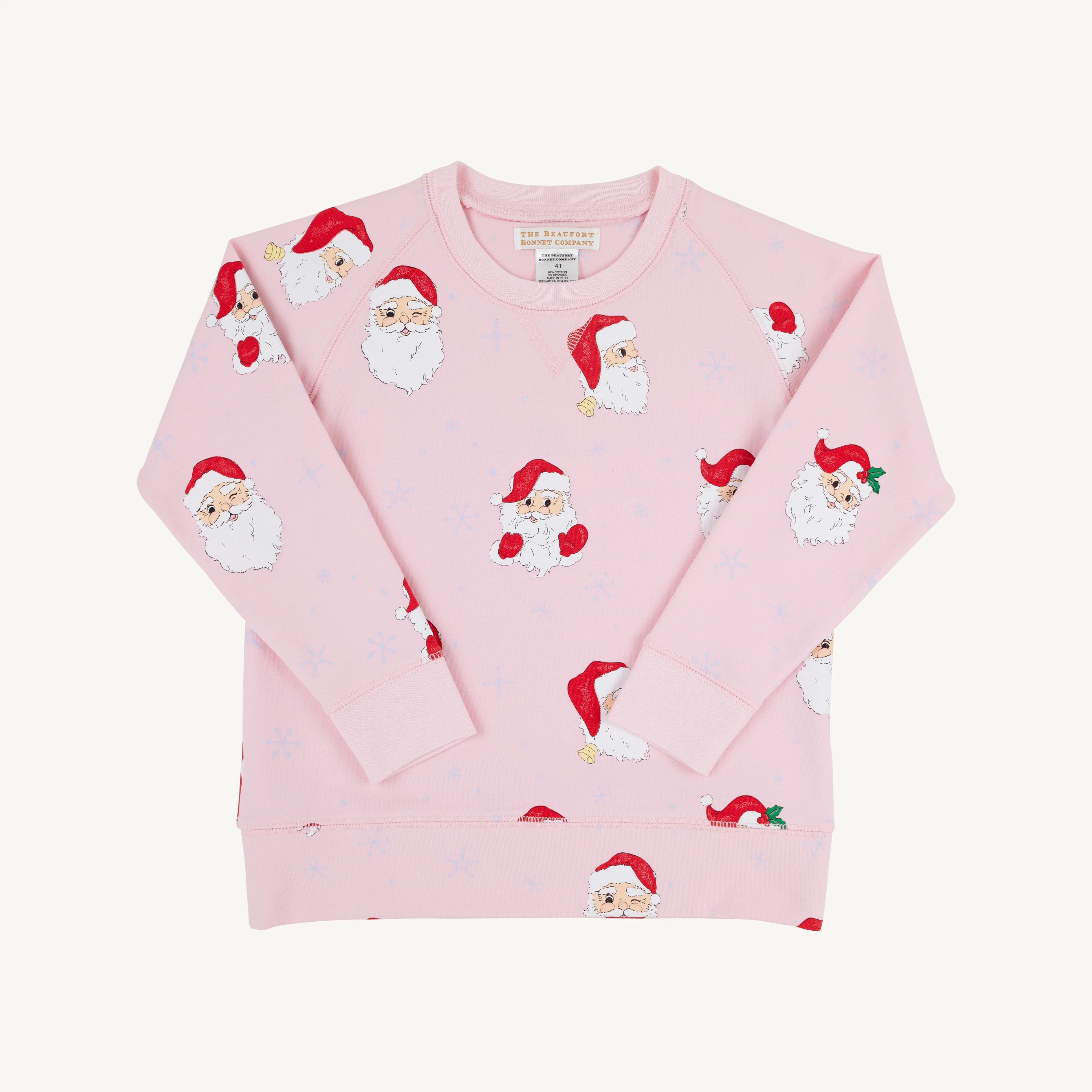 Cassidy Comfy Crewneck - Dear Santa (Palm Beach Pink) | The Beaufort Bonnet Company