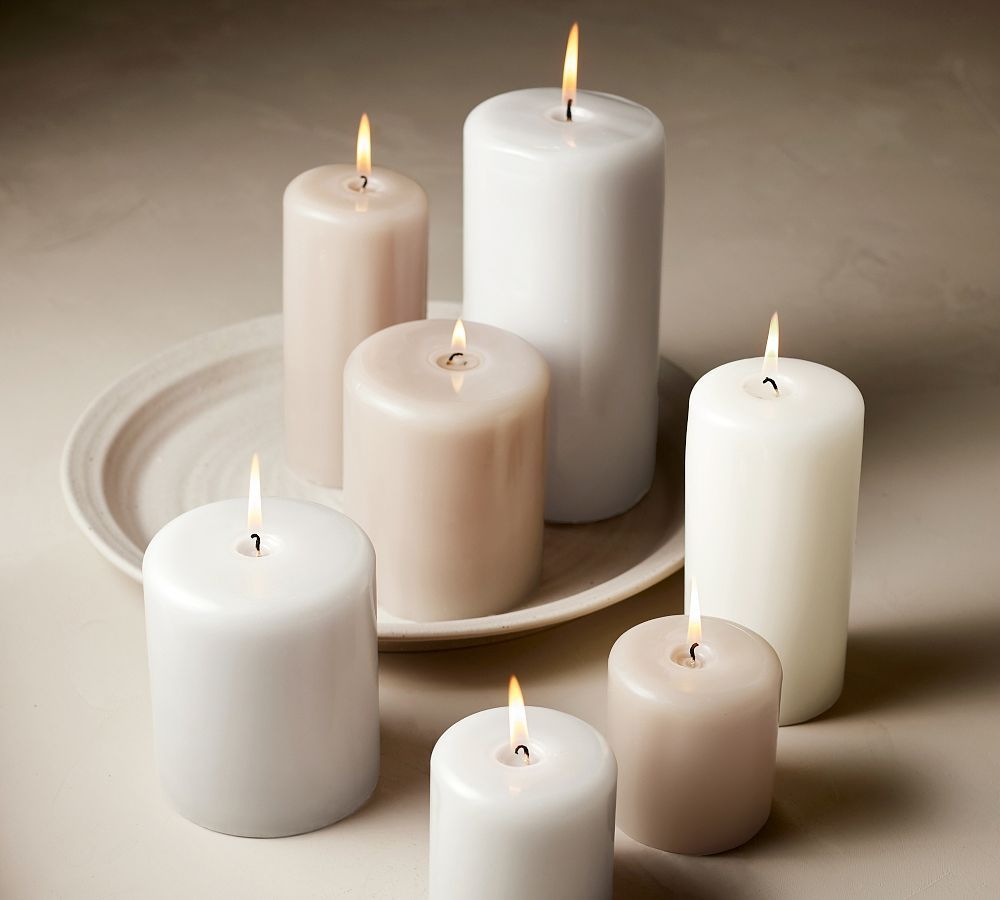 Modern Curved Pillar Candles | Pottery Barn (US)