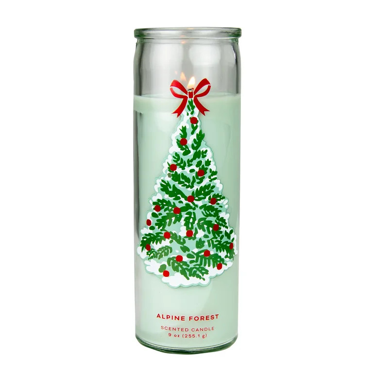 Mainstays 9oz Scented Single Wick Holiday Candle, Alpine Forest | Walmart (US)
