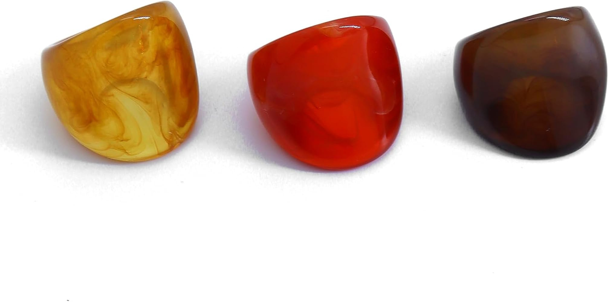 FUTIMELY Chunky Wide Acrylic Rings Set,Colorful Resin Knuckle Rings,Large Wide Stackable Rings fo... | Amazon (US)