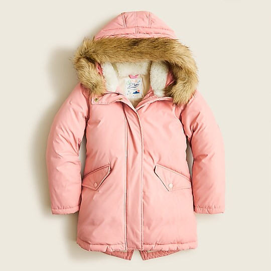 Girls' fishtail parka with eco-friendly PrimaLoft® | J. Crew US
