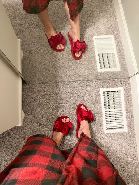 My new favorite slippers to wear around the house! Super inexpensive and comfy. Slippers fit tts and are adorable. 

#LTKunder50 #LTKshoecrush #LTKSeasonal