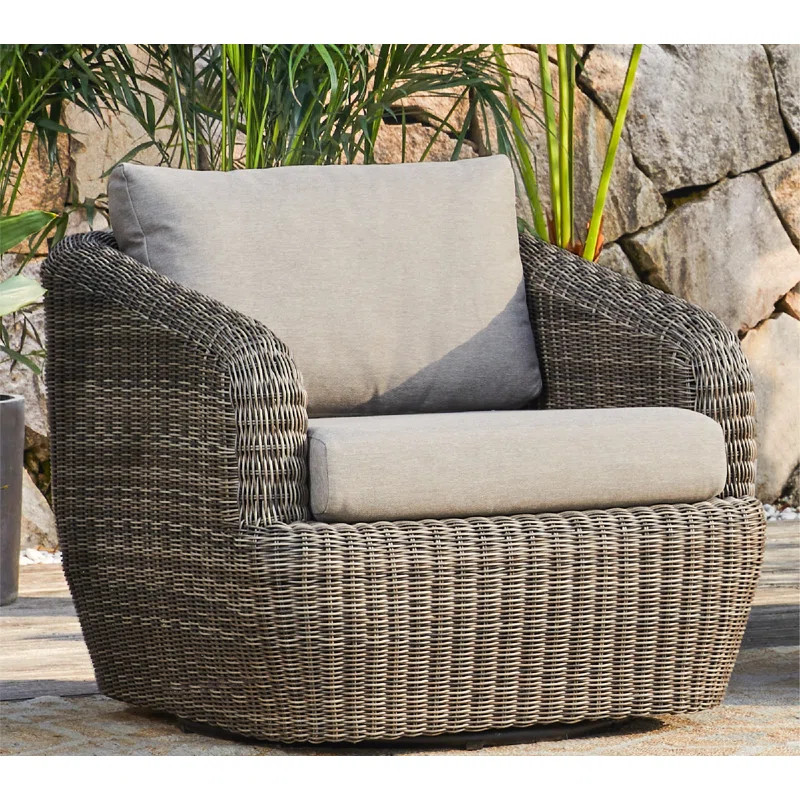 Cambelle Swivel Patio Chair with Cushions | Wayfair North America