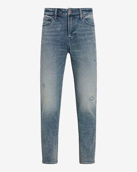 Relaxed Medium Wash Stretch Jeans | Express