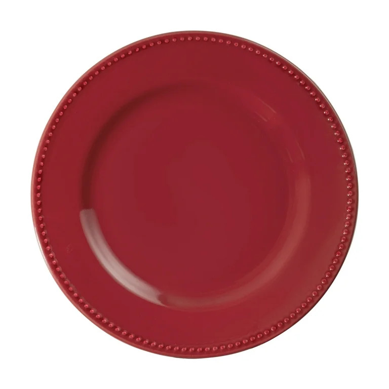 Mainstays 10.39in Brynn Red Stoneware Dinnerplate | Walmart (US)