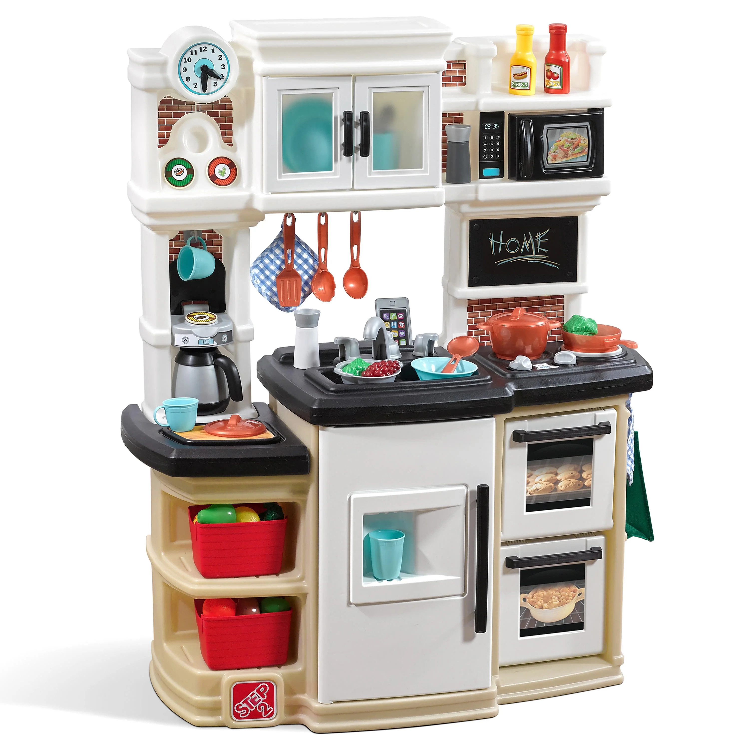 Step2 Great Gourmet Play Kitchen with Storage Bins and Accessory Play Set - Tan - Walmart.com | Walmart (US)