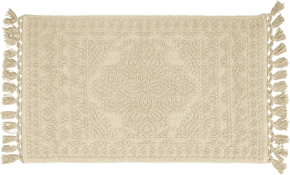 French Connection Nellore Bathroom Rugs | Woven and Beaded Bathroom Mats | Durable Non-Slip Bath ... | Amazon (US)
