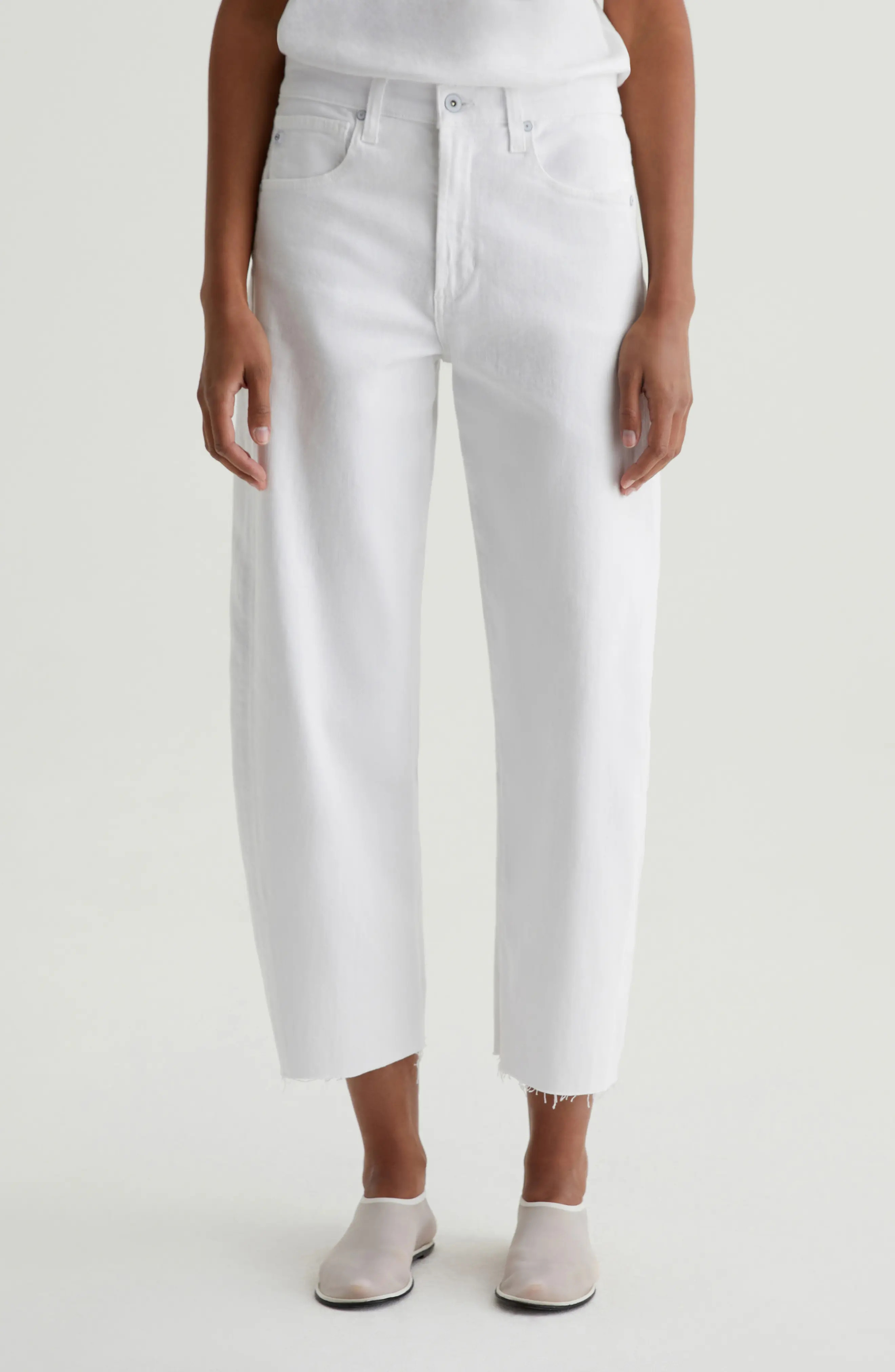 AG Hattie Raw Hem High Waist Ankle Barrel Leg Jeans (Women) | Nordstrom | Nordstrom