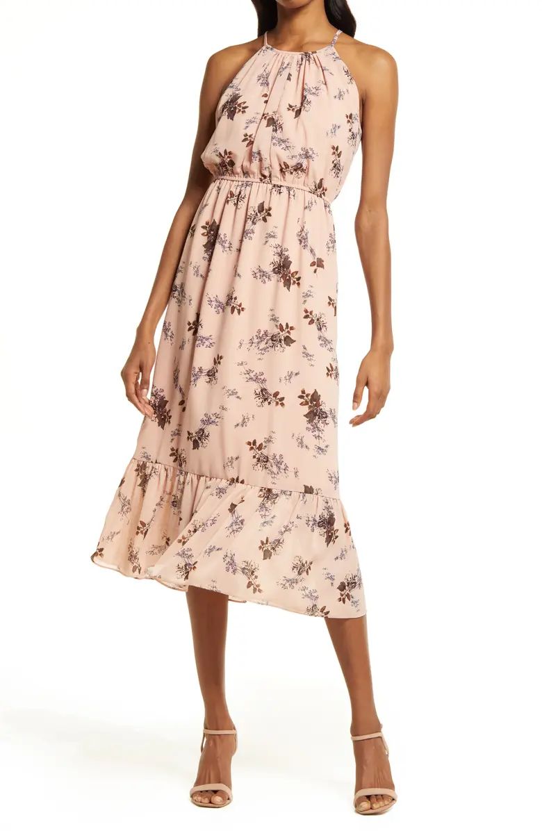 Floral Print Halter Dress | Nordstrom