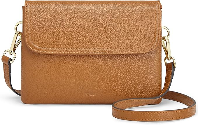 Kattee Leather Crossbody Bag for Women, Small Cross Body Shoulder Bags Purse for Women Trendy Des... | Amazon (US)
