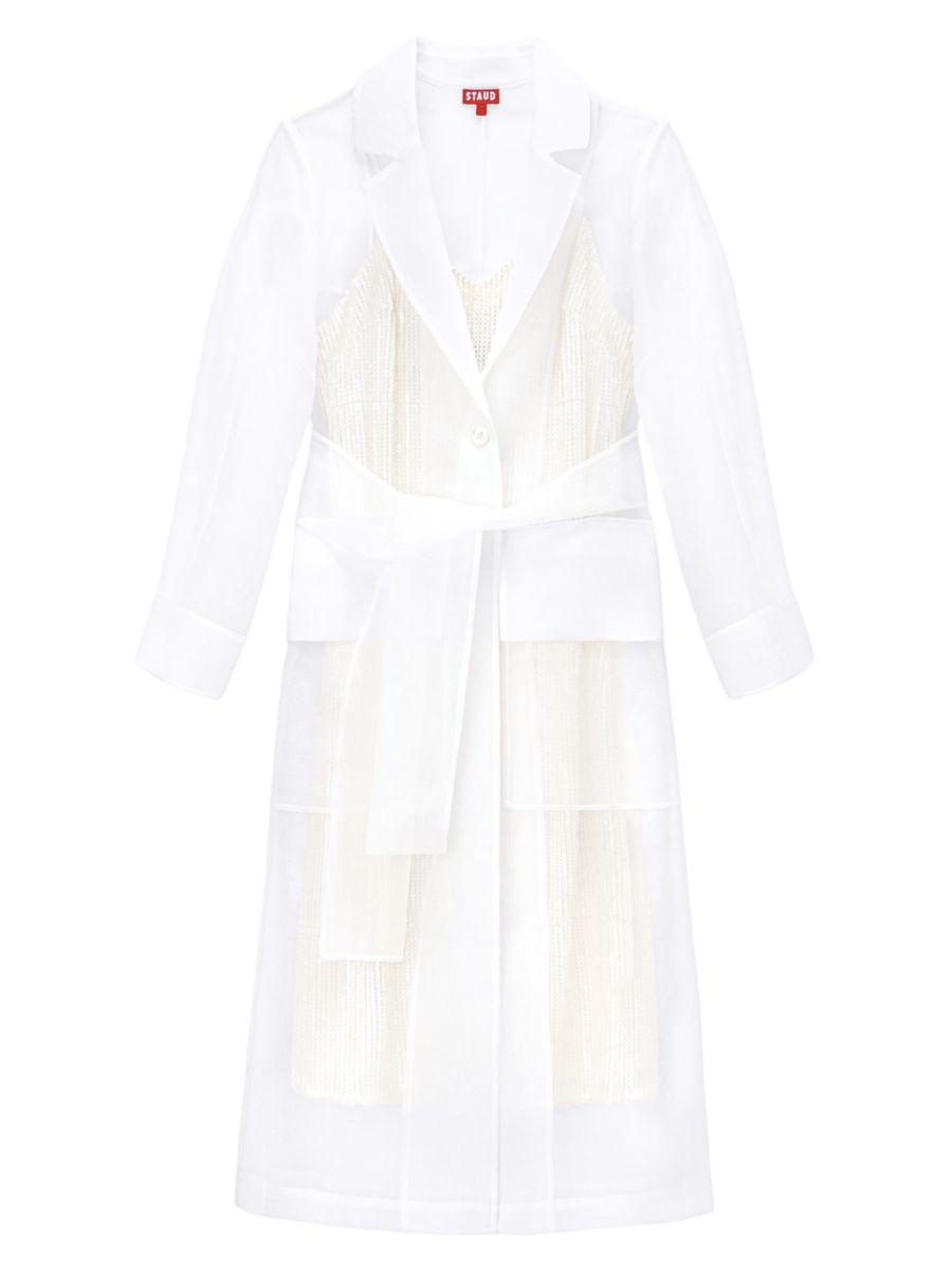 Ashley Sheer Belted Midi-Dress | Saks Fifth Avenue