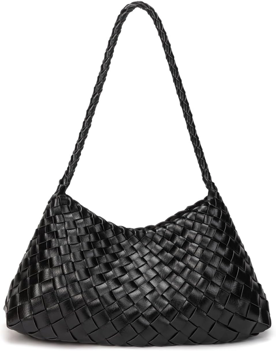 Woven Underarm Hobo Shoulder Bag Small Purse Trendy Handbag for Women | Amazon (US)