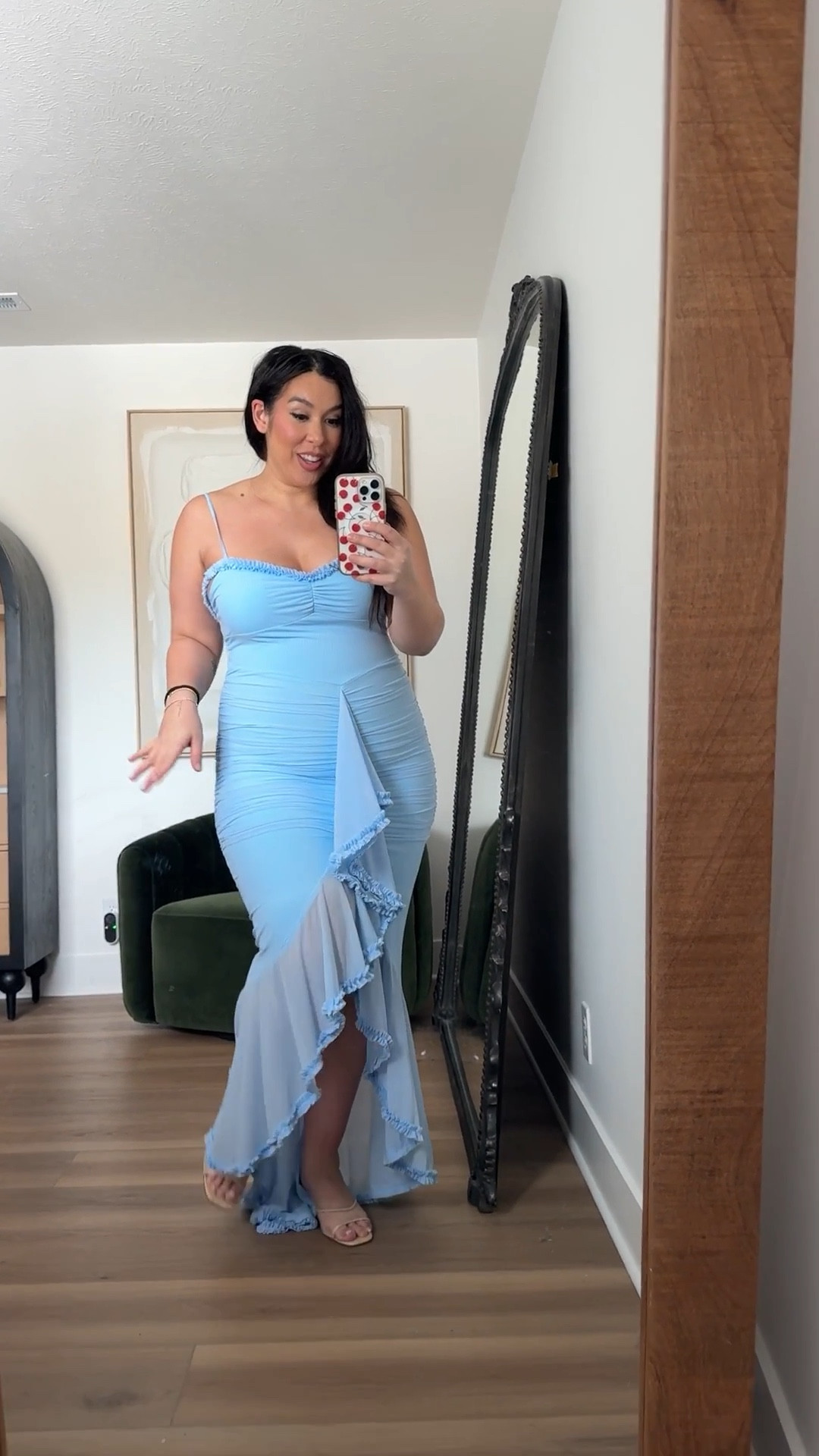 WOW! This ruffle maxi dress with the most flattering ruched detailing 😍The perfect spring wedding guest dress. I linked other dress options I’m loving from Amazon as well! 
- 
- 
- 
affordable fashion, midsize dresses, spring wedding guest dress

#LTKWedding #LTKMidsize #LTKootd