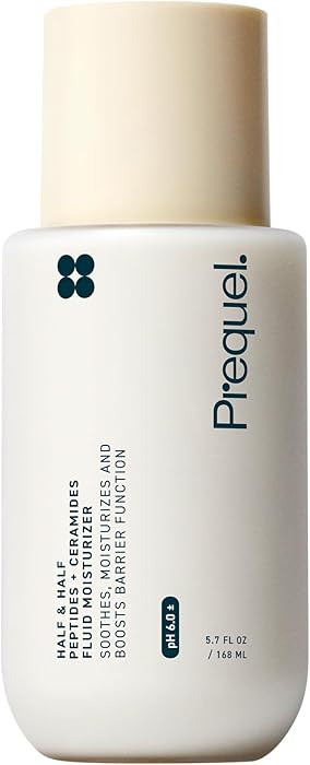 Prequel Skin Half and Half Fluid Moisturizer Face Cream. Lightweight Ceramide Peptide Lotion for ... | Amazon (US)