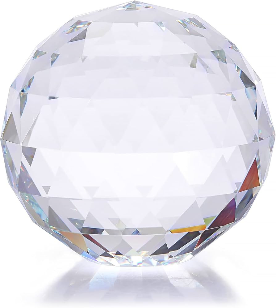 OwnMy 100MM Clear Crystal Suncatcher Ball Sparkle Crystal Suncatcher Prism Rainbow Makers Sphere,... | Amazon (US)